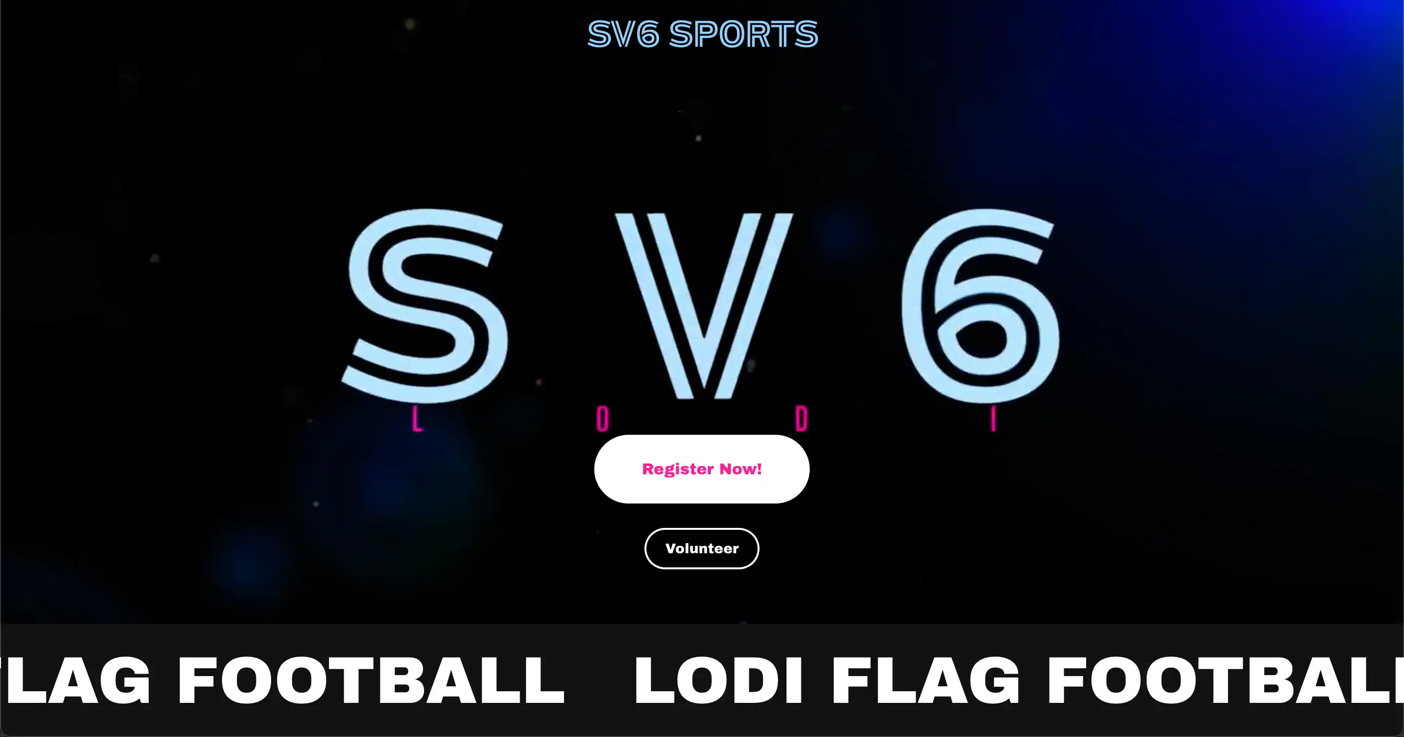 SV6 Sports Landing Page